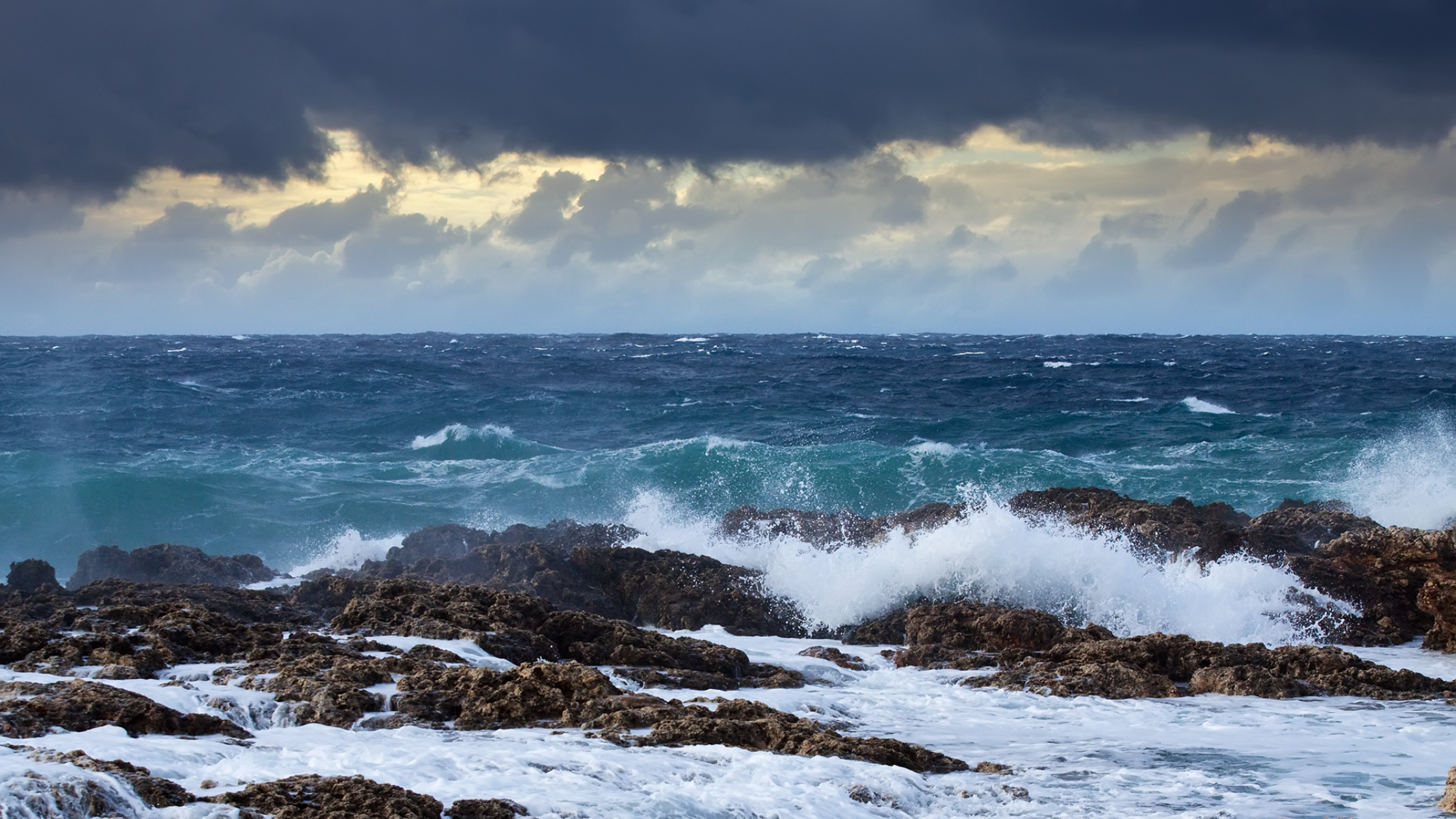ocean view with rocks